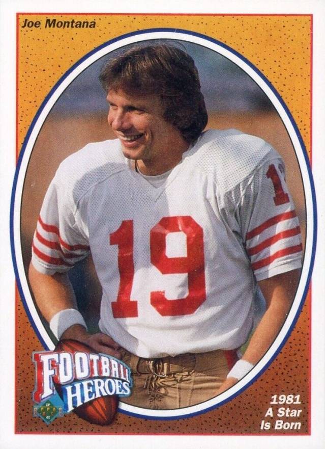 1991 Upper Deck Heroes Joe Montana #2 Football Card