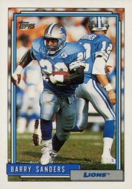 1992 Topps Barry Sanders #300 Football Card