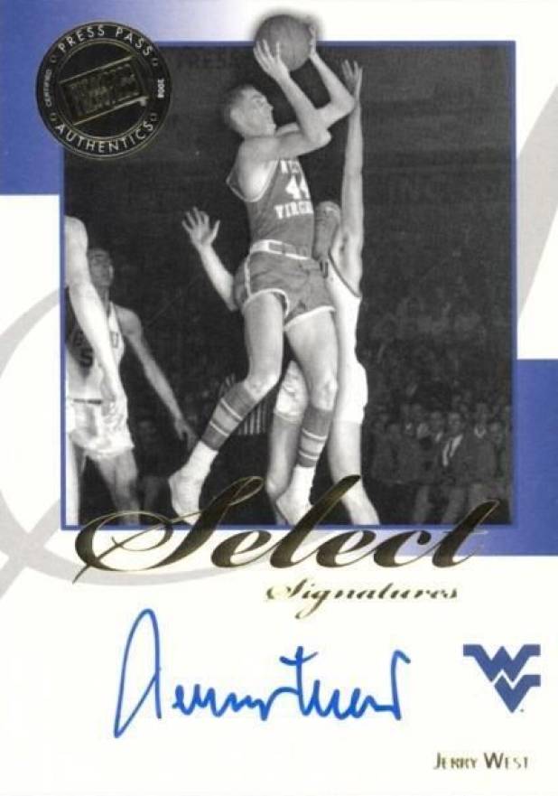 2008 Press Pass Legends Select Signatures Jerry West #SS-JW3 Basketball Card