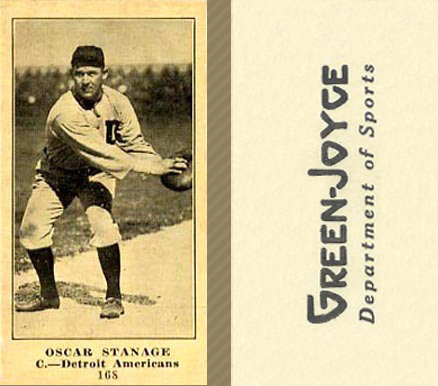 1916 Green-Joyce Oscar Stanage #168A (Catching) Baseball Card