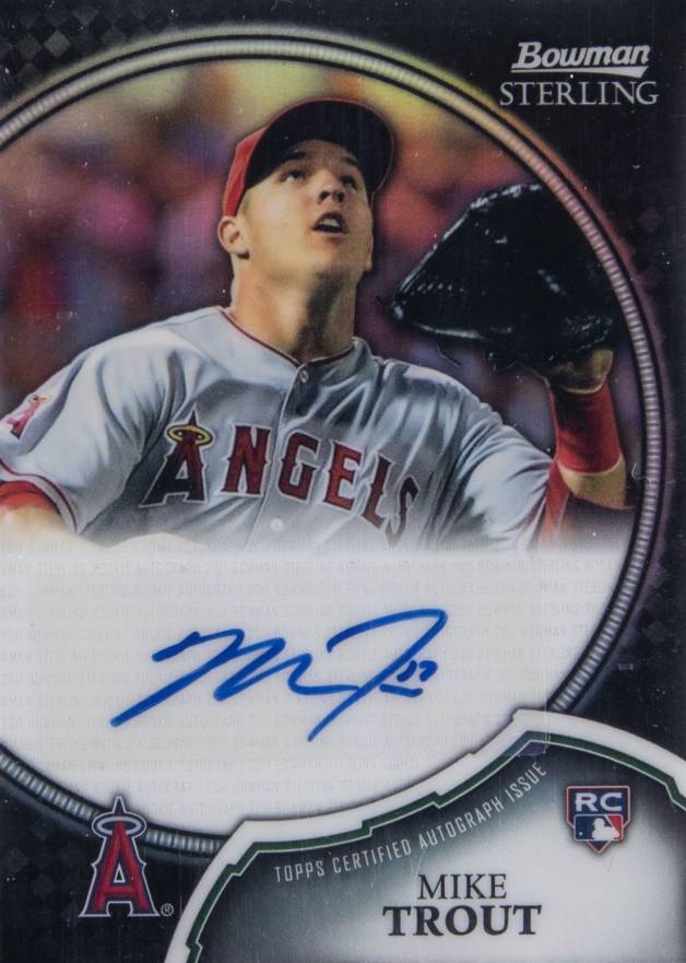 2011 Bowman Sterling Rookie Autographs Mike Trout #19 Baseball Card