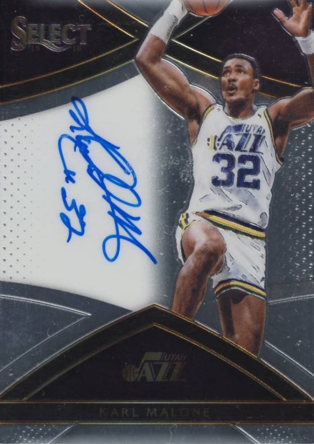 2015 Panini Select Signatures Karl Malone #S-KML Basketball Card