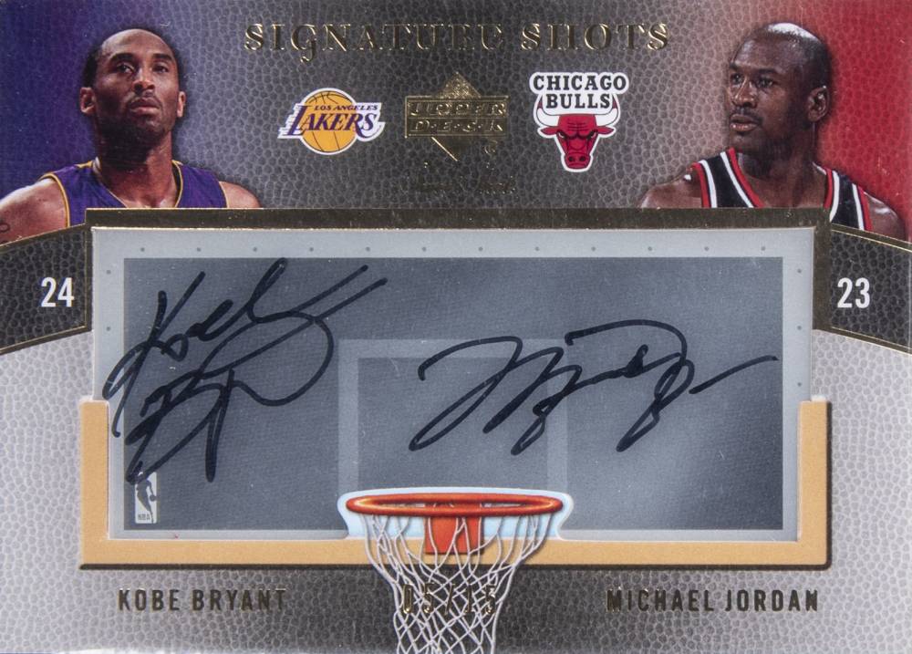 2007 Upper Deck Sweet Shot Signature Shots Acetate Dual Michael Jordan/Kobe Bryant #DA-JB Basketball Card