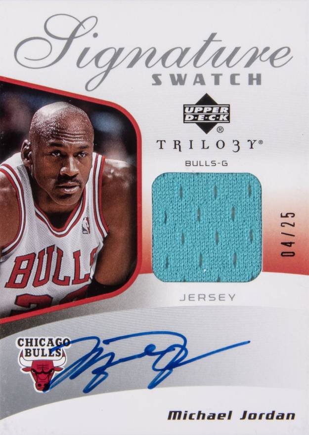 2005 Upper Deck Trilogy Signature Swatches Michael Jordan #MJ Basketball Card