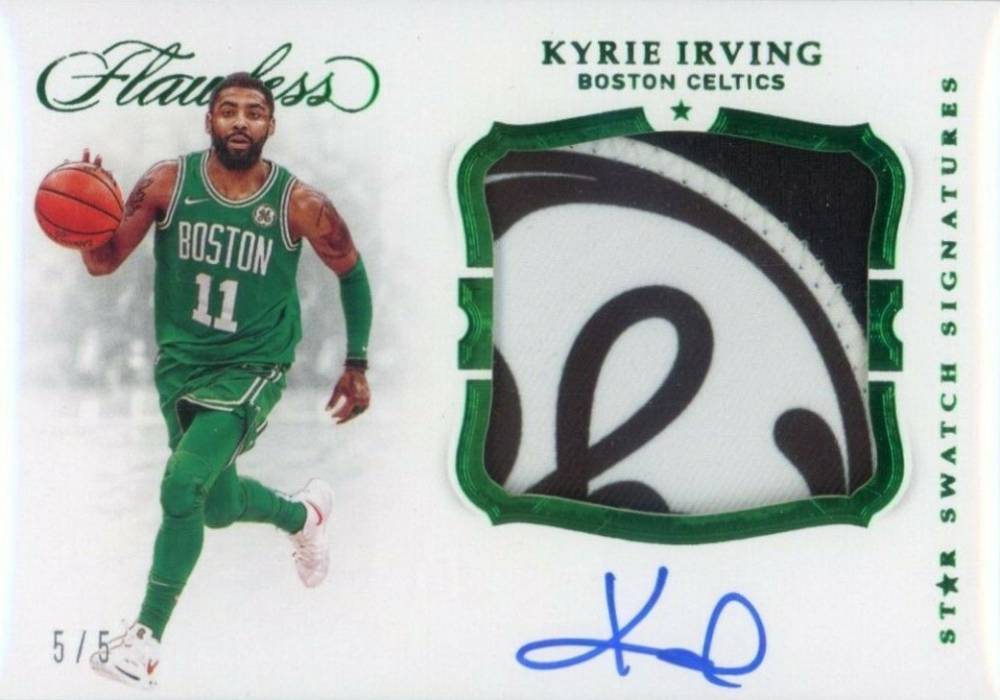 2018 Panini Flawless Star Swatch Signatures Kyrie Irving #SSKIV Basketball Card