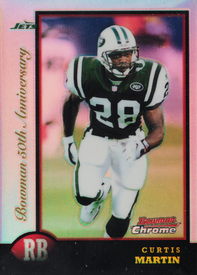 1998 Bowman Chrome Curtis Martin #80 Football Card