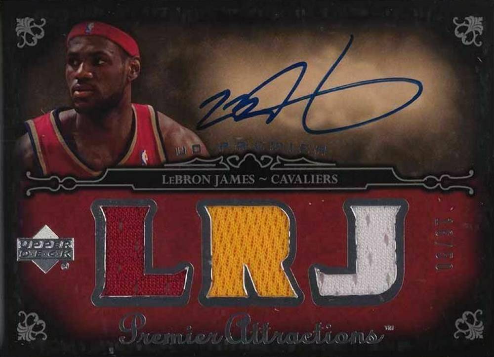 2007 Upper Deck Premier Attractions Autographs Jersey LeBron James #PA-LJ Basketball Card