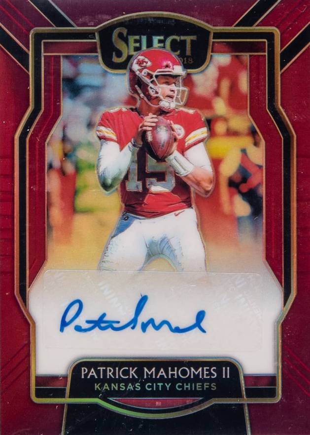 2018 Panini Select Signatures Prizm Patrick Mahomes II #SPPM Football Card