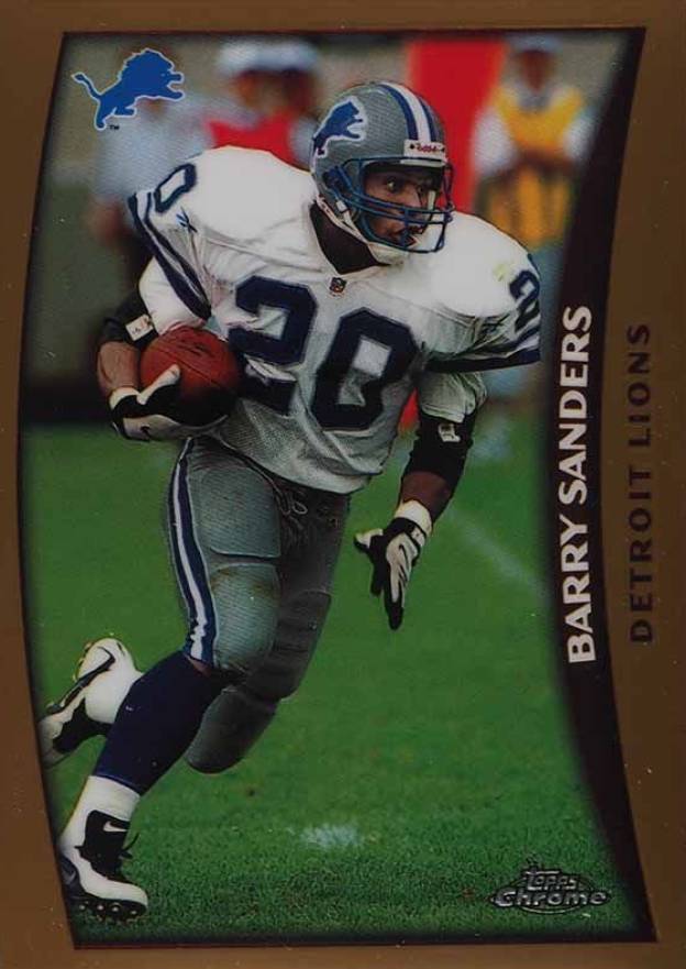 1998 Topps Chrome Barry Sanders #1 Football Card