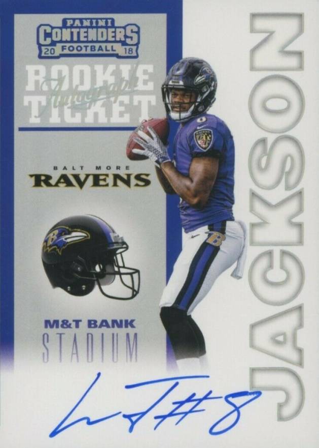 2018 Panini Contenders 20th Anniversary Rookie Ticket RPS Lamar Jackson #ANNLJ Football Card