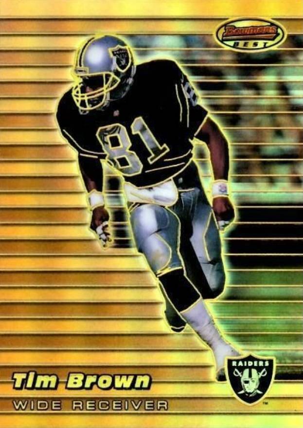 1999 Bowman's Best Tim Brown #5 Football Card