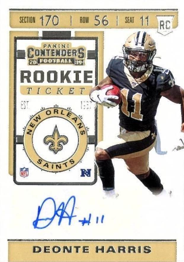 2019 Panini Contenders Deonte Harris #152 Football Card