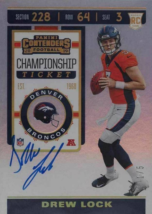 2019 Panini Contenders Drew Lock #104 Football Card