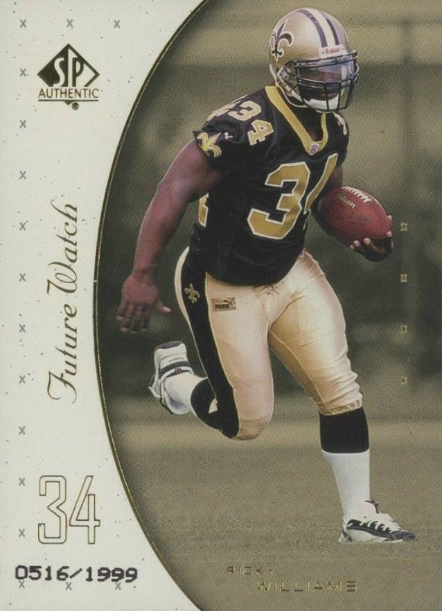 1999 SP Authentic Ricky Williams #91 Football Card