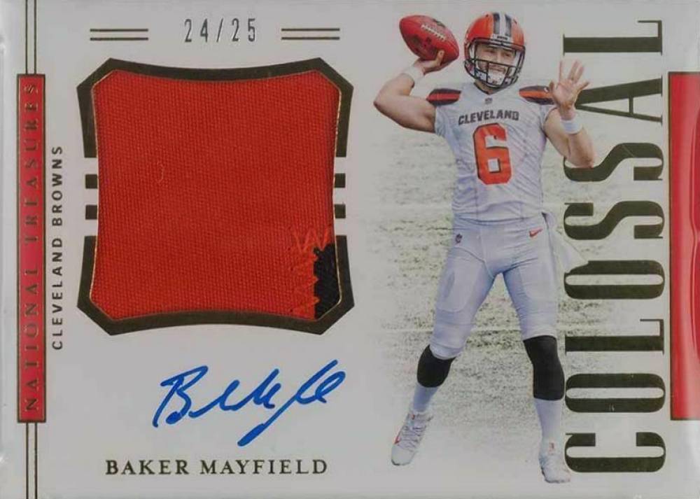 2018 Panini National Treasures Rookie Colossal Signatures Baker Mayfield #BM Football Card