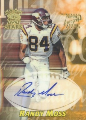 1999 Topps Stars Autographs Randy Moss G #A6 Football Card