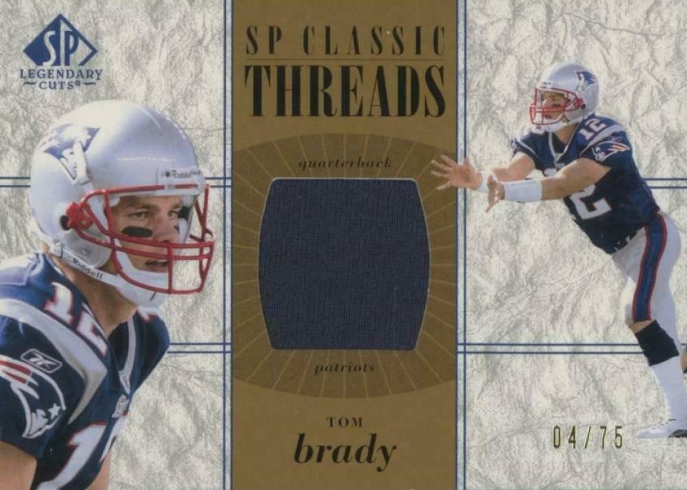 2002 SP Legendary Cuts SP Classic Threads Tom Brady #CC-BY Football Card