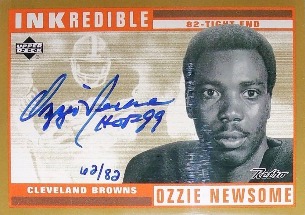 1999 Upper Deck Retro Inkredbile Ozzie Newsome #OZ Football Card