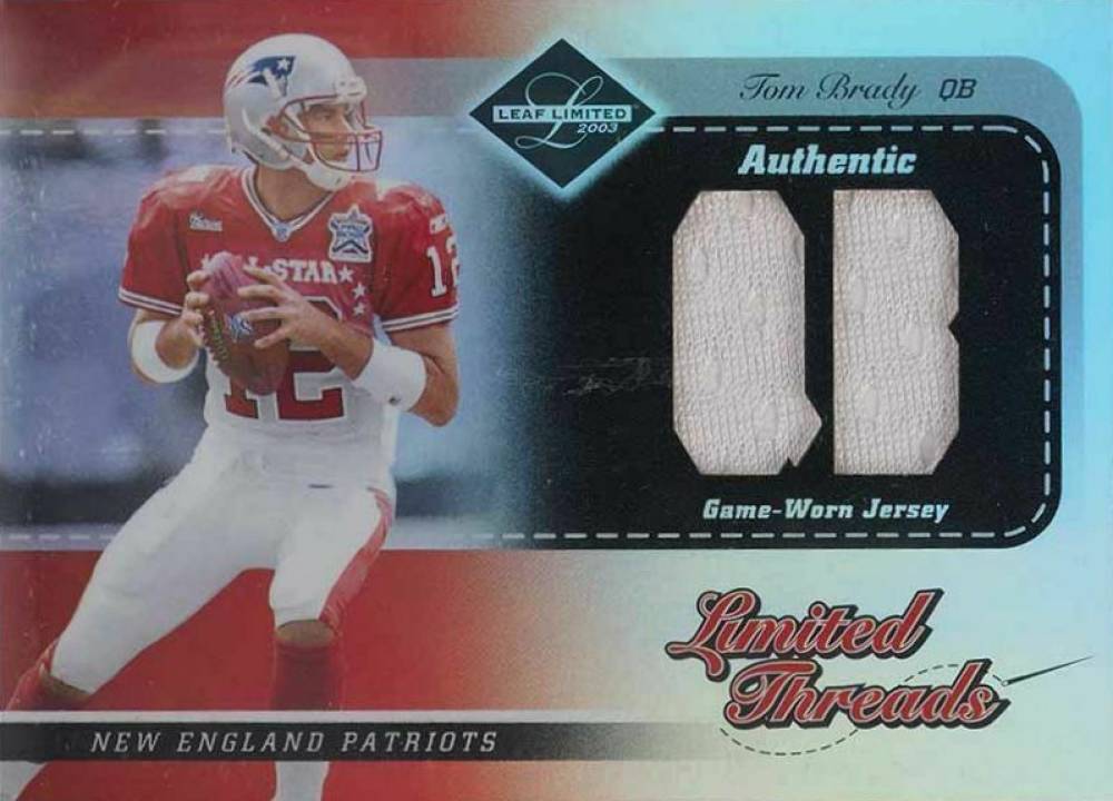 2003 Leaf Limited Limited Threads Tom Brady #LT-94 Football Card