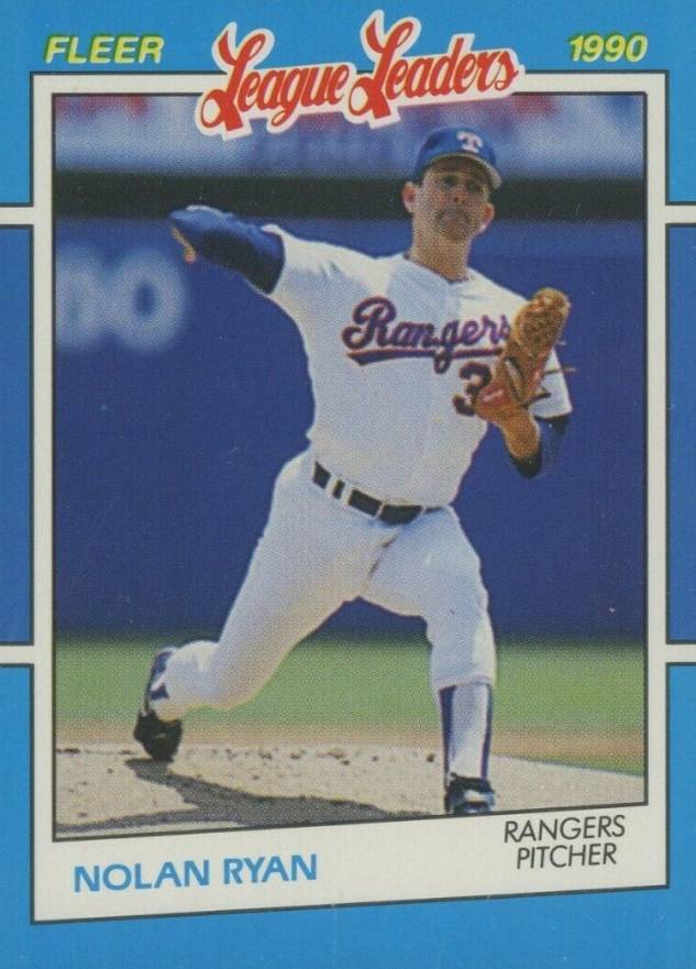 1990 Fleer League Leaders Nolan Ryan #31 Baseball Card