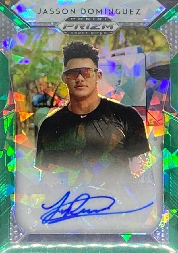 2019 Panini Prizm Draft Picks Autograph Jasson Dominguez #122 Baseball Card