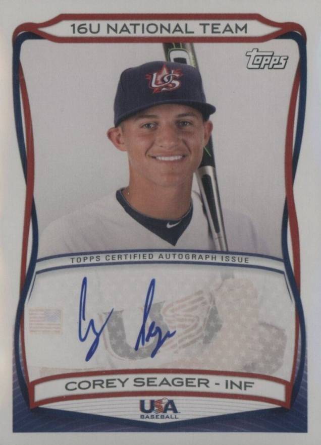 2010 Topps USA Baseball Autographs Corey Seager #ATBD Baseball Card