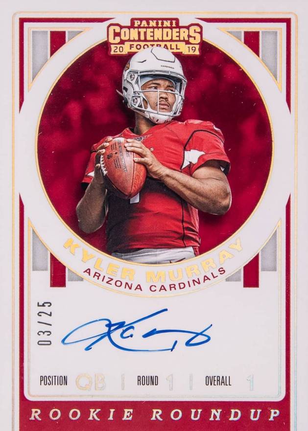 2019 Panini Contenders Rookie Roundup Autographs Kyler Murray #RRAKM Football Card