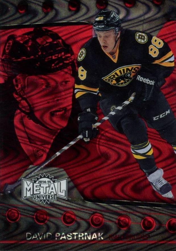 2014 Fleer Showcase Metal Universe David Pastrnak #25 Hockey Card