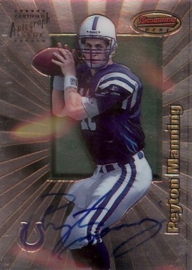 1998 Bowman's Best Autographs Peyton Manning #7B Football Card