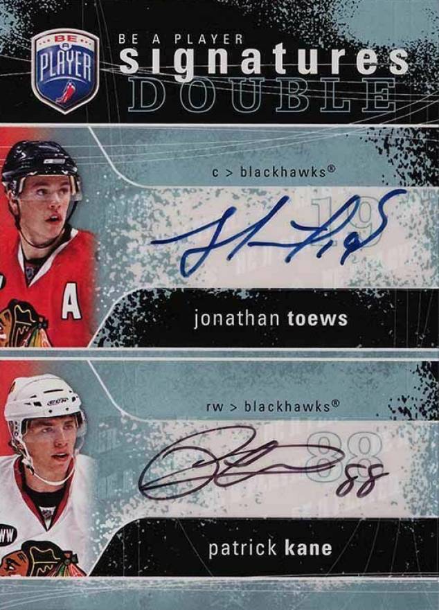 2007 Upper Deck Be a Player Signatures Dual Jonathan Toews/Patrick Kane #2S-TK Hockey Card