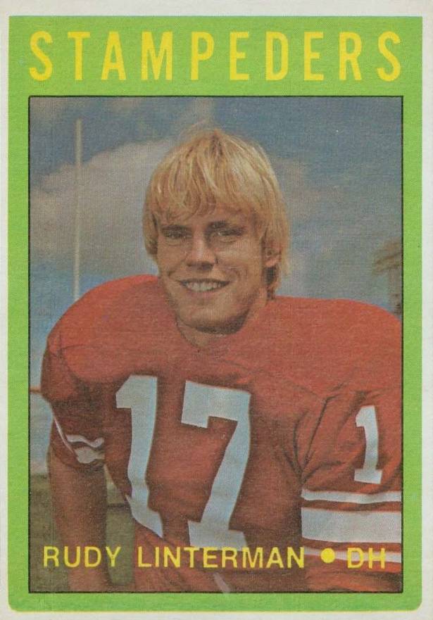 1972 O-Pee-Chee CFL Rudy Linterman #63 Football Card