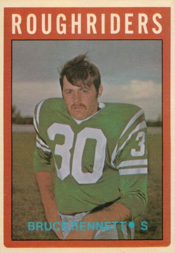 1972 O-Pee-Chee CFL Bruce Bennett #84 Football Card