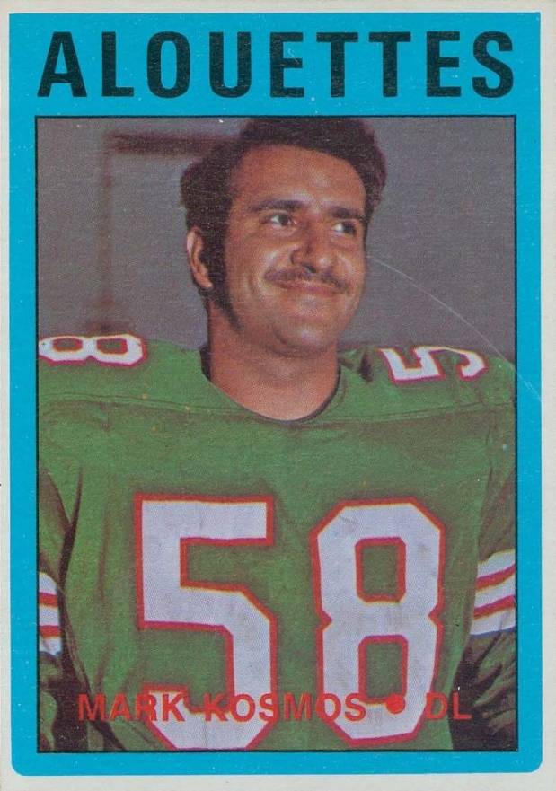 1972 O-Pee-Chee CFL Mark Kosmos #15 Football Card