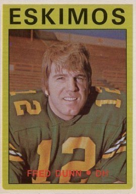 1972 O-Pee-Chee CFL Fred Dunn #102 Football Card