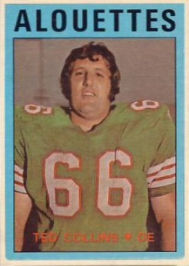 1972 O-Pee-Chee CFL Ted Collins #16 Football Card