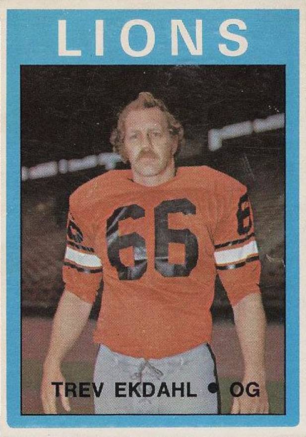 1972 O-Pee-Chee CFL Trev Ekdahl #41 Football Card