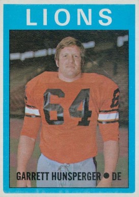 1972 O-Pee-Chee CFL Garrett Hunsperger #42 Football Card