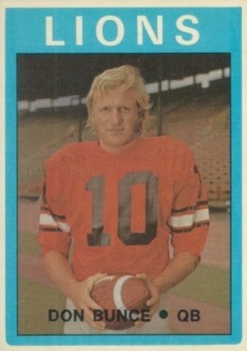 1972 O-Pee-Chee CFL Don Bunce #49 Football Card