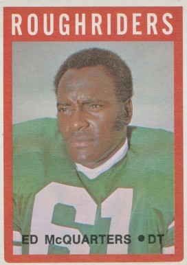 1972 O-Pee-Chee CFL Ed McQuarters #83 Football Card