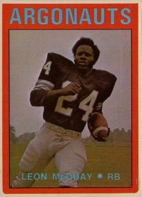 1972 O-Pee-Chee CFL Leon McQuay #30 Football Card