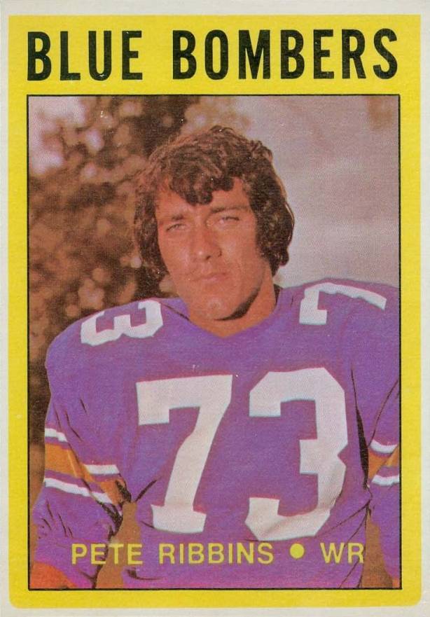 1972 O-Pee-Chee CFL Pete Ribbins #112 Football Card