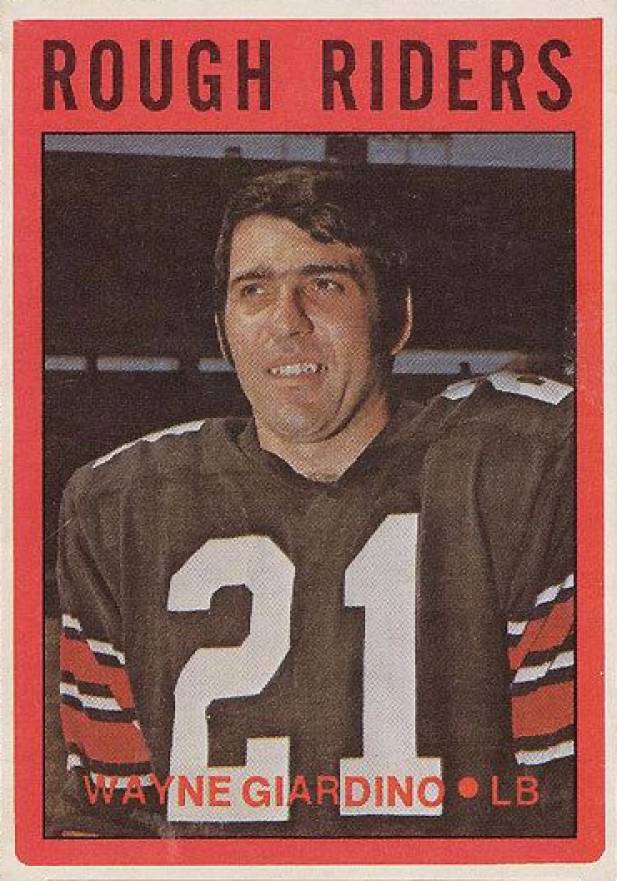 1972 O-Pee-Chee CFL Wayne Giardino #77 Football Card