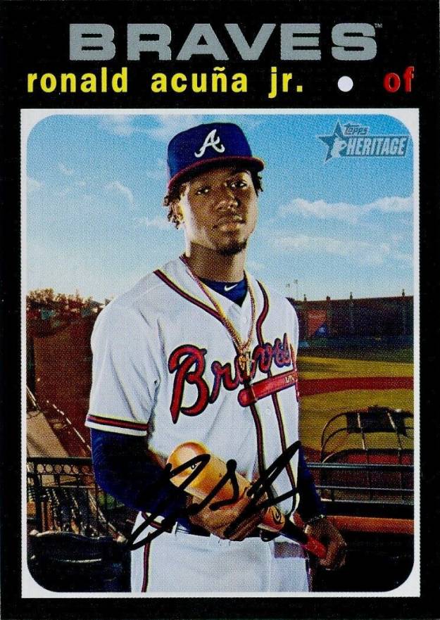 2020 Topps Heritage Ronald Acuna Jr. #464 Baseball Card