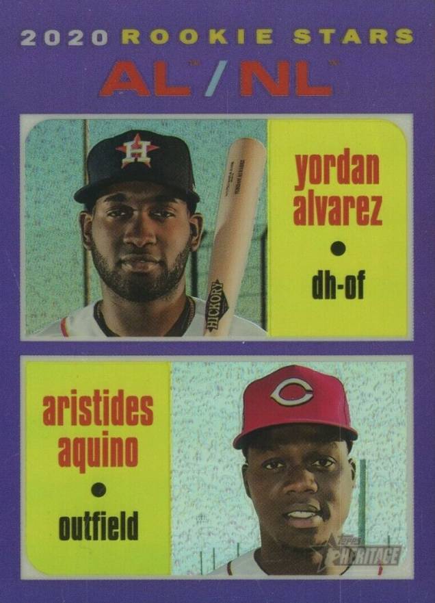 2020 Topps Heritage Aristides Aquino/Yordan Alvarez #54 Baseball Card