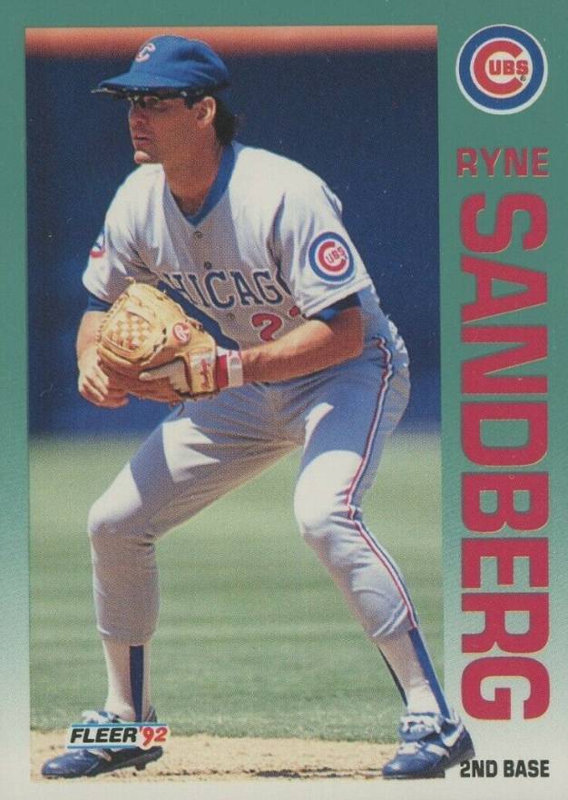 1992 Fleer Ryne Sandberg #389 Baseball Card