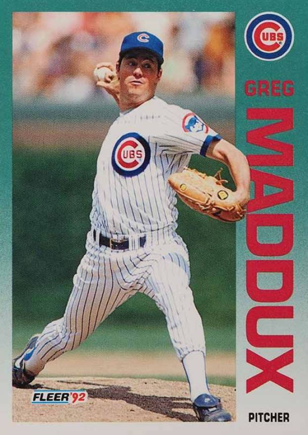 1992 Fleer Greg Maddux #386 Baseball Card