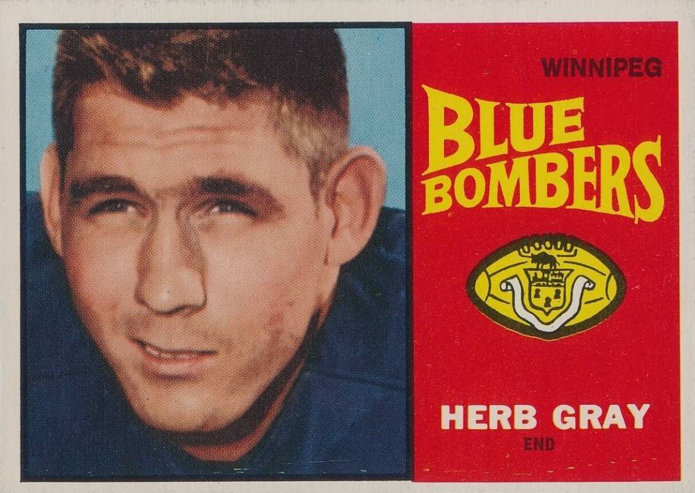 1964 Topps CFL Herb Gray #83 Football Card