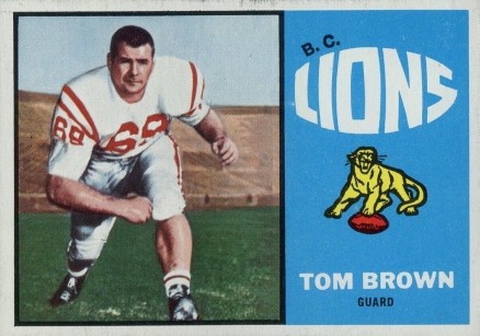 1964 Topps CFL Tom Brown #5 Football Card