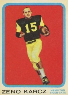 1963 Topps CFL Zeno Karcz #37 Football Card