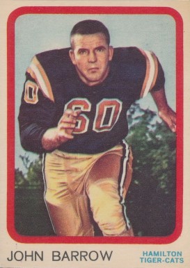 1963 Topps CFL John Barrow #32 Football Card